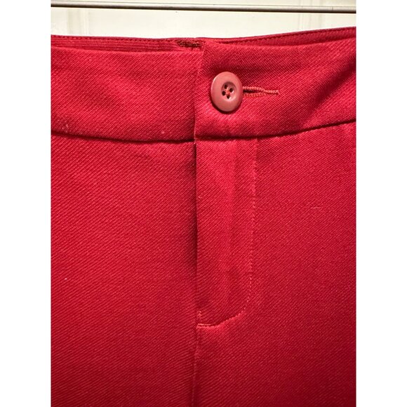 💰BOGO💰 Cabi Deep Red Trousers, Tapered Leg with Ankle Slit sz 8 - Picture 9 of 10